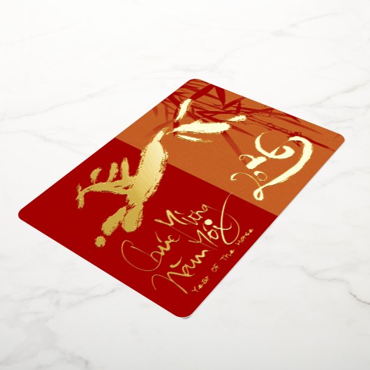 2026年ベトナムの新年FGC1 箔シーズンカード (回転した状態)