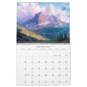 2026年マウンテンランドスケープ暦 カレンダー (1月 2027)