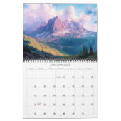 2026年マウンテンランドスケープ暦 カレンダー (1月 2025)