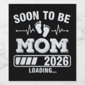 2026年ママになる予定 ローディング妊娠発表 ワインラベル (シングルラベル)