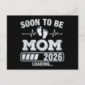 2026年ママになる予定 ローディング妊娠発表 案内ポストカード (正面)