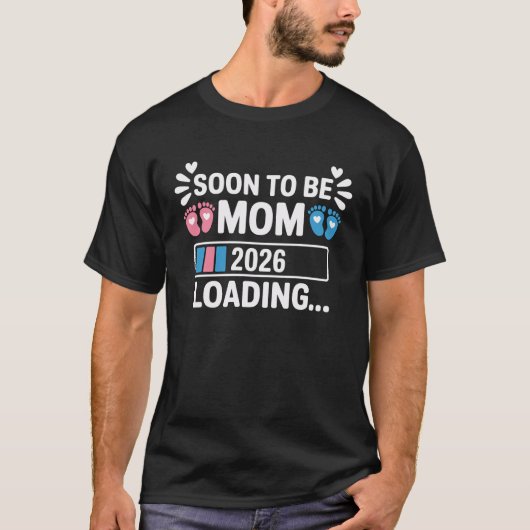 2026年ママ予定 プレグナンシー発表 ローディング Tシャツ (正面)