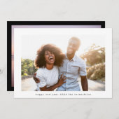 2026年モダンのハッピーニューイヤー白いフォトフレーム シーズンカード (正面/裏面)