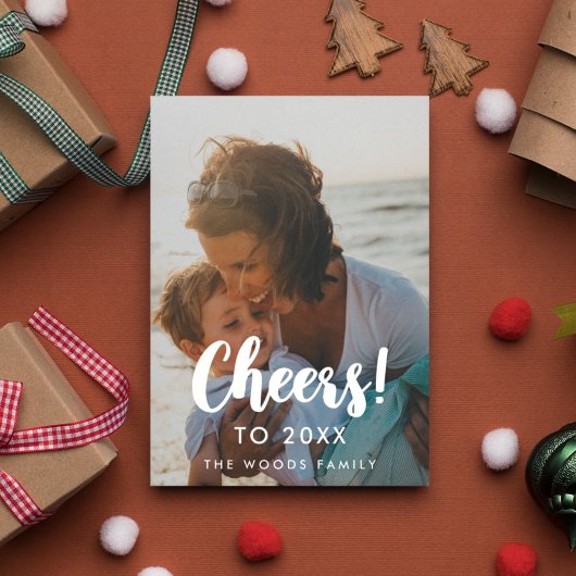 2026年モダンの新年の写真の応援 シーズンカード