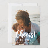 2026年モダンの新年の写真の応援 シーズンカード (正面)