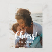 2026年モダンの新年の写真の応援 ポストカード (正面)