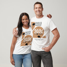 2026年モダンアーチデザインの自慢の親 卒業 Tシャツ