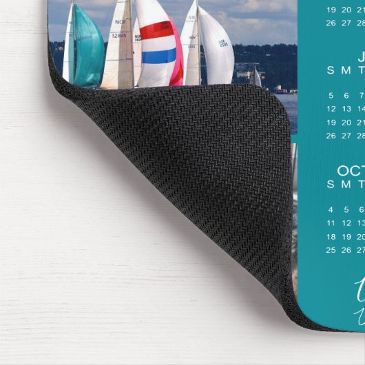 2026年モダン予定表3フォトスクリプトパーソナライズされた マウスパッド (コーナー)