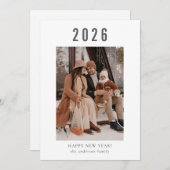 2026年モダン初のミニマリスト家族 シーズンカード (正面/裏面)