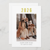 2026年モダン初のミニマリスト家族 シーズンカード (正面/裏面)