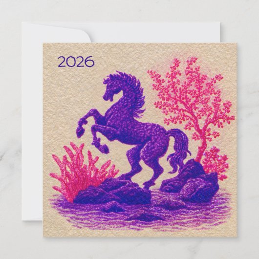 2026年ルナ・ホース・ゾディアック・イラスト シーズンカード (正面)
