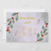 2026年ロゴ付き上品なクリスマスと年賀状 シーズンカード (正面)