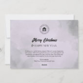 2026年ロゴ付き上品なクリスマスと年賀状 シーズンカード (裏面)