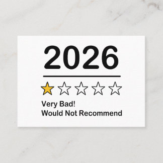 2026年ワンスター評価 とても悪い年 コーリングカード
