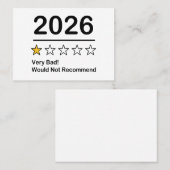 2026年ワンスター評価 とても悪い年 コーリングカード (正面/裏面)
