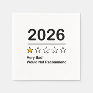 2026年ワンスター評価 とても悪い年 スタンダードカクテルナプキン