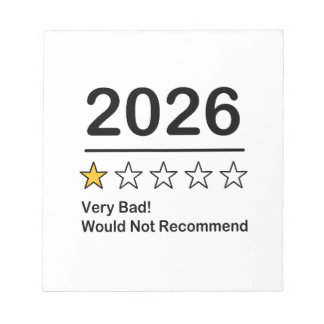 2026年ワンスター評価 とても悪い年 ノートパッド