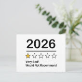 2026年ワンスター評価 とても悪い年 案内ポストカード (スタンド正面)