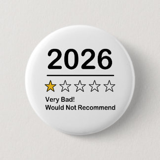 2026年ワンスター評価 とても悪い年 缶バッジ