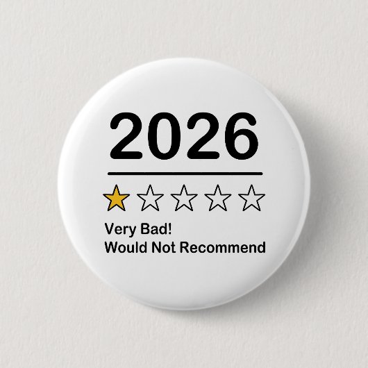 2026年ワンスター評価 とても悪い年 缶バッジ (正面)