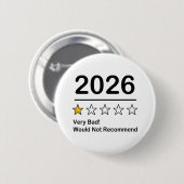 2026年ワンスター評価 とても悪い年 缶バッジ (正面&裏面)