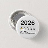 2026年ワンスター評価 とても悪い年 缶バッジ (正面&裏面)
