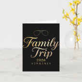 2026年ヴァージニア家族旅行 週末 2026年夏 カード (黄色い花)