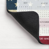 2026年ヴィンテージアメリカ国旗ミニカレンダー マウスパッド (コーナー)