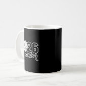 2026年上級シニア バレーボールママ 高校卒業 コーヒーマグカップ (正面左)
