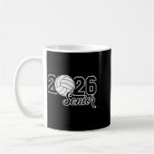 2026年上級シニア バレーボールママ 高校卒業 コーヒーマグカップ (左)