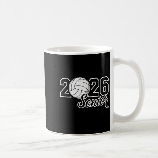 2026年上級シニア バレーボールママ 高校卒業 コーヒーマグカップ (右)