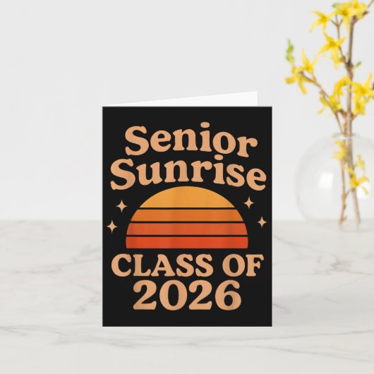 2026年上級生向けサンライズ高校12年生 カード (黄色い花)