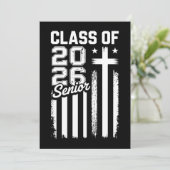 2026年上級生 キリスト教 イエス アメリカ国旗 招待状 (スタンド正面)