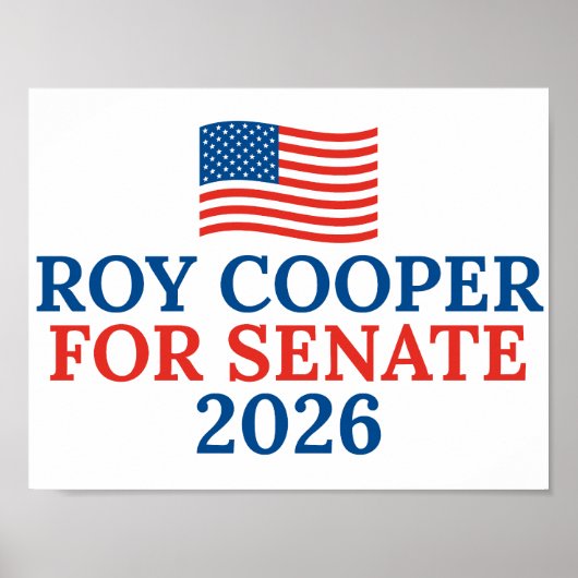 2026年上院議員選挙 ロイ・クーパー ポスター (正面)