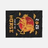 2026年中国のの新年Tシャツ_2. フリースブランケット (正面(横))