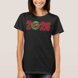 2026年中国のの馬の玉新年 Tシャツ