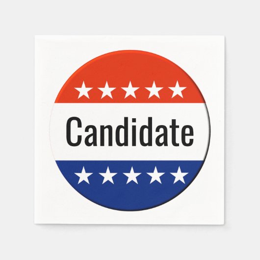 2026年中間選挙の採決 スタンダードカクテルナプキン (正面)