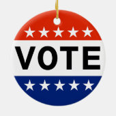 2026年中間選挙の採決 セラミックオーナメント (裏面)