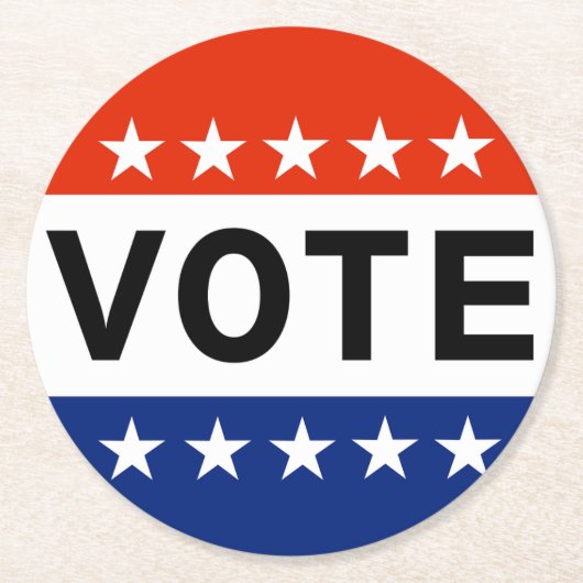 2026年中間選挙の採決 ラウンドペーパーコースター (正面)