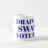 2026年中間選挙 民主党 スワンプを排水せよ コーヒーマグカップ (正面左)