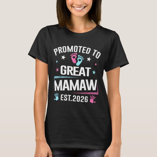2026年偉大なママウに昇格 妊娠発表 Tシャツ (正面)
