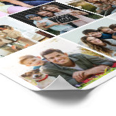 2026年元家族の写真カレパーソナライズされたンダー ポスター (角)