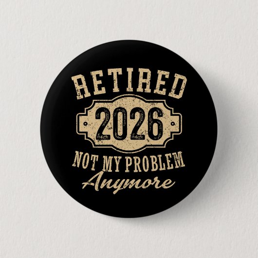 2026年公式に退職しました 以後問題外 アート 缶バッジ (正面)