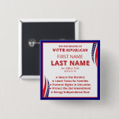 2026年共和党プラットフォーム候補者名に投票 缶バッジ (正面&裏面)