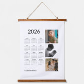 2026年写真カレンダー付き写真 吊り下げ型タペストリー (正面)