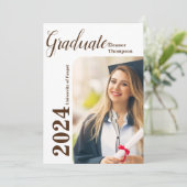 2026年写真卒業モダン招待状のクラス 招待状 (スタンド正面)