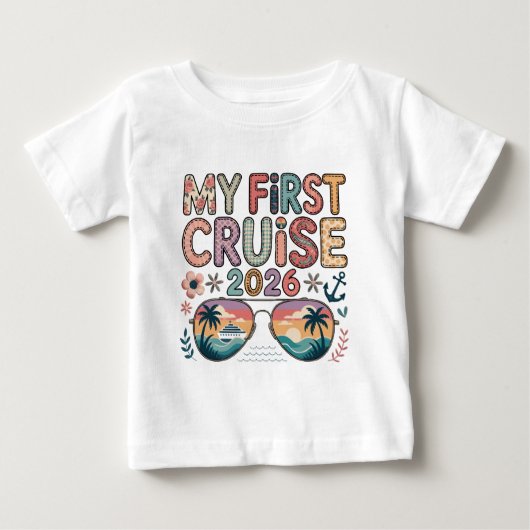 2026年初めてのクルーズ旅行ギフト ベビーTシャツ (正面)
