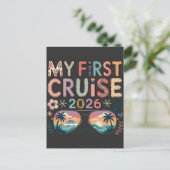 2026年初めてのクルーズ旅行ギフト ポストカード (スタンド正面)