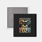 2026年卒ゲーマー大人シニア 2026デザイン 楽しい マグネット (正面/裏面)