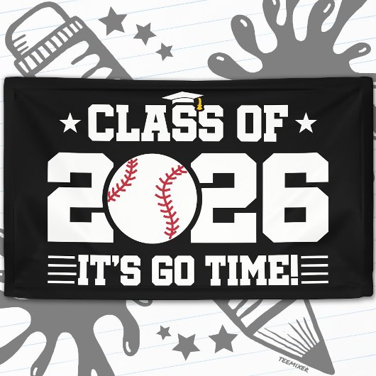 2026年卒サッカークラスの卒業式「It's Go Time」名言 横断幕